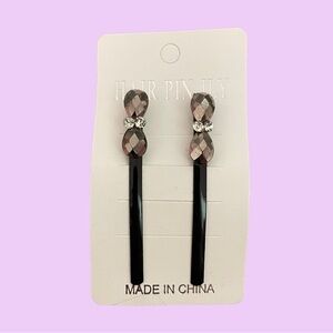 Elegant Black and Silver Hair Pins